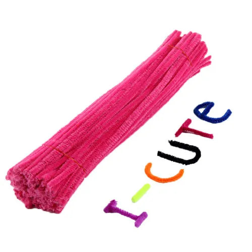 100pcs 30cm Chenille Stems Pipe Cleaners Kids Plush Educational Toy Colorful Pipe Cleaner Toys Handmade DIY Craft Supplies