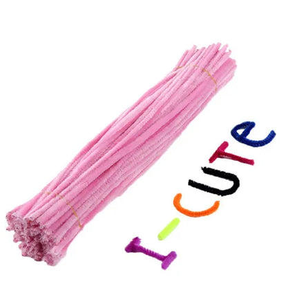 100pcs 30cm Chenille Stems Pipe Cleaners Kids Plush Educational Toy Colorful Pipe Cleaner Toys Handmade DIY Craft Supplies