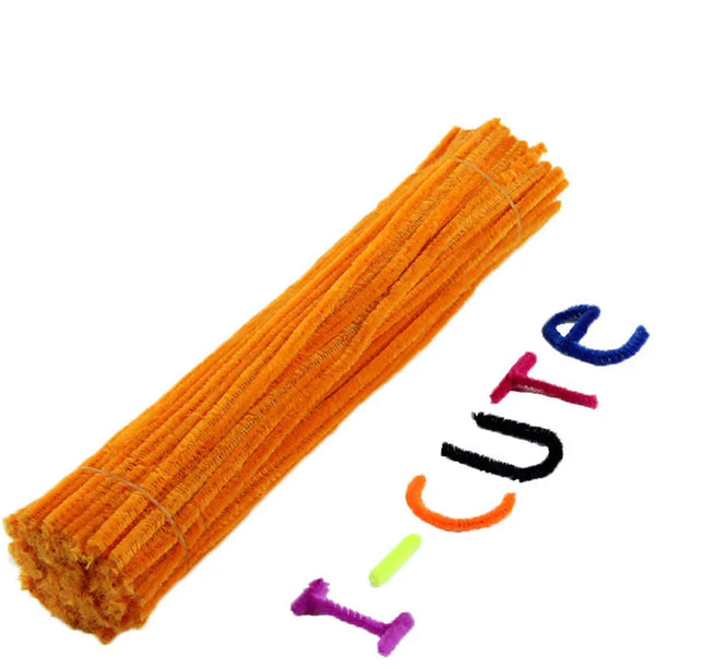 100pcs 30cm Chenille Stems Pipe Cleaners Kids Plush Educational Toy Colorful Pipe Cleaner Toys Handmade DIY Craft Supplies