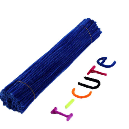 100pcs 30cm Chenille Stems Pipe Cleaners Kids Plush Educational Toy Colorful Pipe Cleaner Toys Handmade DIY Craft Supplies