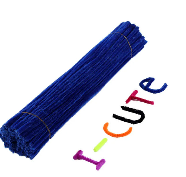 100pcs 30cm Chenille Stems Pipe Cleaners Kids Plush Educational Toy Colorful Pipe Cleaner Toys Handmade DIY Craft Supplies