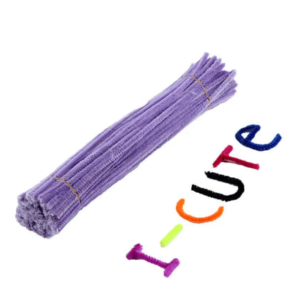 100pcs 30cm Chenille Stems Pipe Cleaners Kids Plush Educational Toy Colorful Pipe Cleaner Toys Handmade DIY Craft Supplies