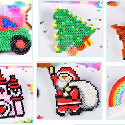 5000pcs 5mm Hama Beads Set – DIY Educational Fuse Beads with Templates, Iron Papers & Tweezers for Kids