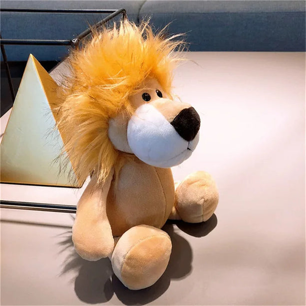 Simulation Animal Plush Toys – 25cm Stuffed Lion, Tiger, Giraffe, Monkey & More for Kids’ Gifts