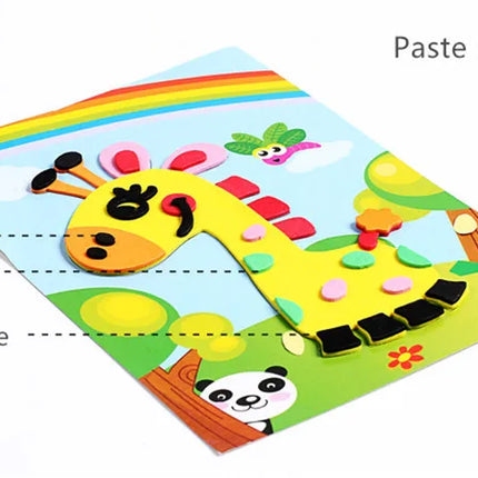 10Pcs 3D EVA Foam Stickers Puzzle Cartoon Animal 20 Styles DIY Handmade Early Learning Educational Toys For Children Kids Gift