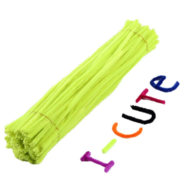 100pcs 30cm Chenille Stems Pipe Cleaners Kids Plush Educational Toy Colorful Pipe Cleaner Toys Handmade DIY Craft Supplies