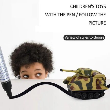 Inductive Line Following Robot Toy – Creative Electric Penguin Car that Follows Drawn Paths, Educational Gift for Kids