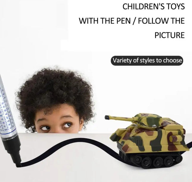 Inductive Line Following Robot Toy – Creative Electric Penguin Car that Follows Drawn Paths, Educational Gift for Kids