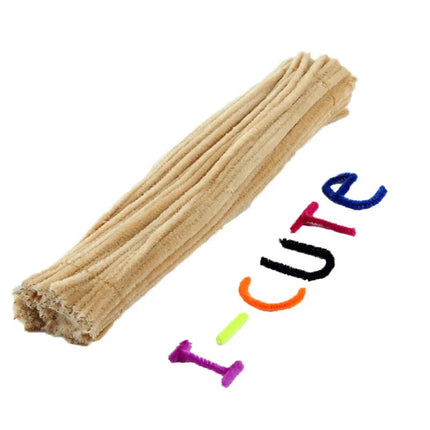 100pcs 30cm Chenille Stems Pipe Cleaners Kids Plush Educational Toy Colorful Pipe Cleaner Toys Handmade DIY Craft Supplies