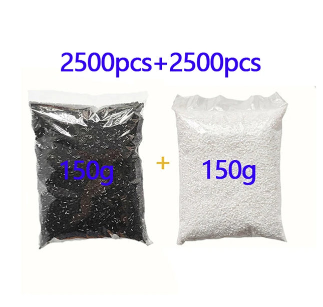 5000pcs 5mm Hama Beads Set – DIY Educational Fuse Beads with Templates, Iron Papers & Tweezers for Kids