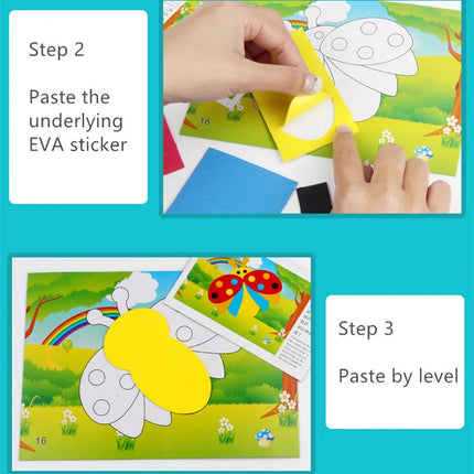 10Pcs 3D EVA Foam Stickers Puzzle Cartoon Animal 20 Styles DIY Handmade Early Learning Educational Toys For Children Kids Gift