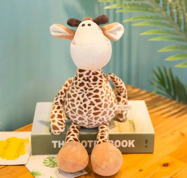 Simulation Animal Plush Toys – 25cm Stuffed Lion, Tiger, Giraffe, Monkey & More for Kids’ Gifts