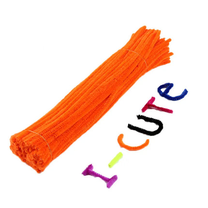 100pcs 30cm Chenille Stems Pipe Cleaners Kids Plush Educational Toy Colorful Pipe Cleaner Toys Handmade DIY Craft Supplies
