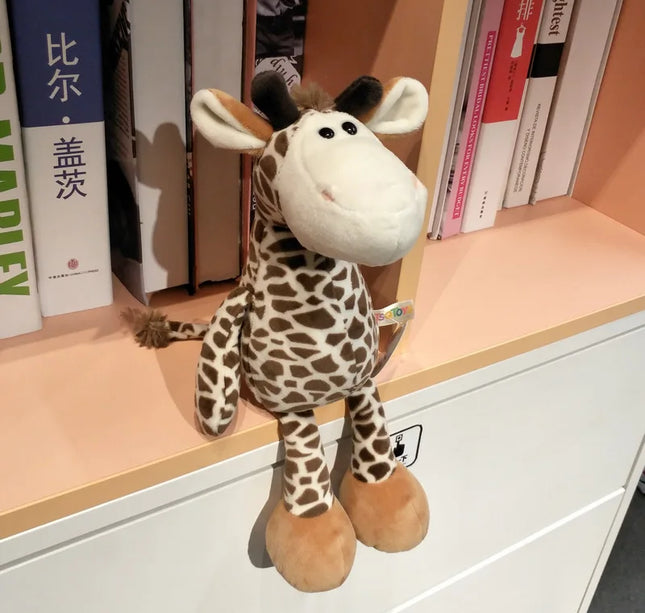 Simulation Animal Plush Toys – 25cm Stuffed Lion, Tiger, Giraffe, Monkey & More for Kids’ Gifts