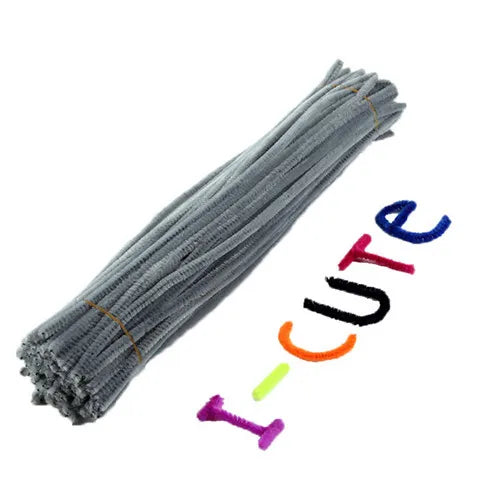 100pcs 30cm Chenille Stems Pipe Cleaners Kids Plush Educational Toy Colorful Pipe Cleaner Toys Handmade DIY Craft Supplies