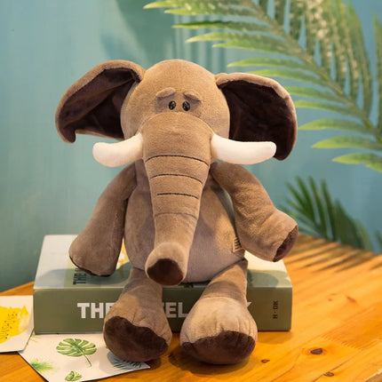 Simulation Animal Plush Toys – 25cm Stuffed Lion, Tiger, Giraffe, Monkey & More for Kids’ Gifts