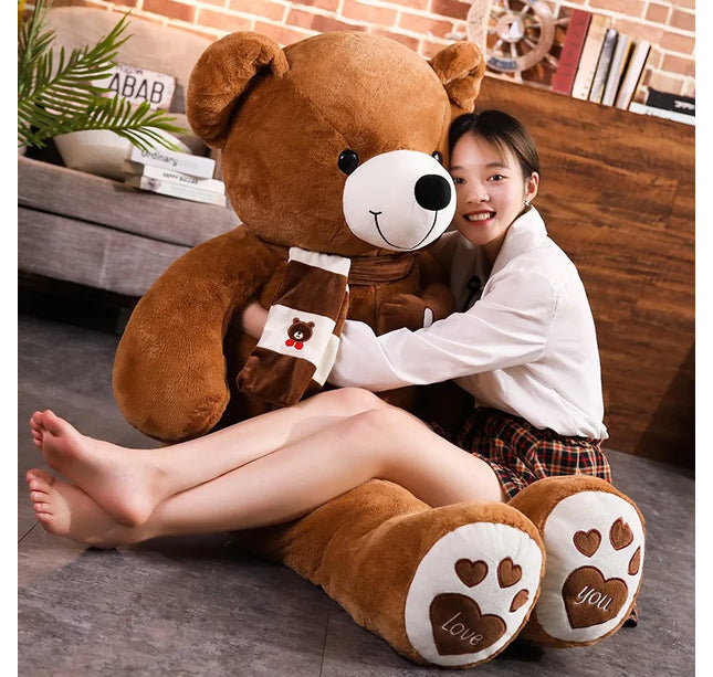 High Quality 4 Colors Teddy Bear With Scarf Stuffed Animals Bear Plush Toys Doll Pillow Kids Lovers Birthday Baby Gift