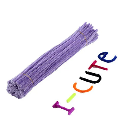 100pcs 30cm Chenille Stems Pipe Cleaners Kids Plush Educational Toy Colorful Pipe Cleaner Toys Handmade DIY Craft Supplies