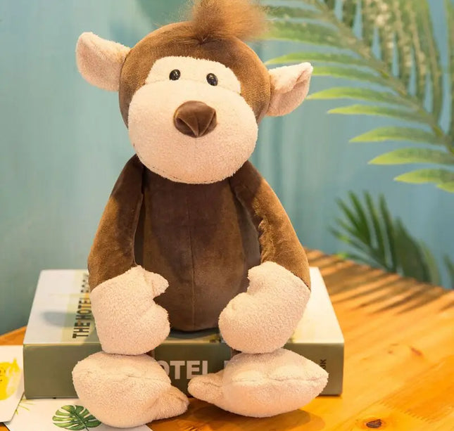 Simulation Animal Plush Toys – 25cm Stuffed Lion, Tiger, Giraffe, Monkey & More for Kids’ Gifts