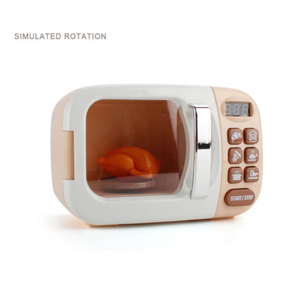 Children's Pretend Play Toys Simulation Electric Kitchen Set Microwave Oven Toys Educational Gifts Montessori Learning Game