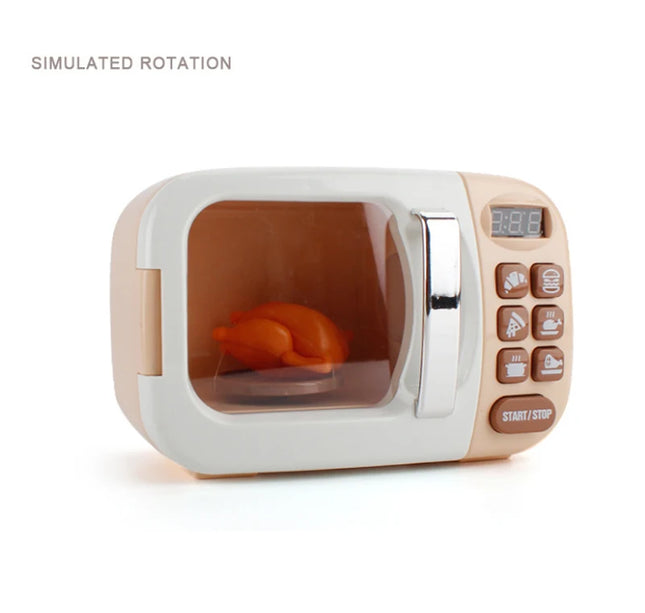 Children's Pretend Play Toys Simulation Electric Kitchen Set Microwave Oven Toys Educational Gifts Montessori Learning Game