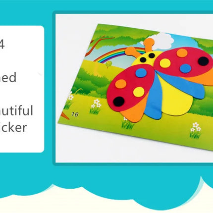 10Pcs 3D EVA Foam Stickers Puzzle Cartoon Animal 20 Styles DIY Handmade Early Learning Educational Toys For Children Kids Gift