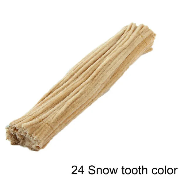 100pcs 30cm Chenille Stems Pipe Cleaners Kids Plush Educational Toy Colorful Pipe Cleaner Toys Handmade DIY Craft Supplies