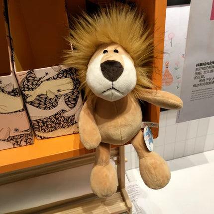 Simulation Animal Plush Toys – 25cm Stuffed Lion, Tiger, Giraffe, Monkey & More for Kids’ Gifts