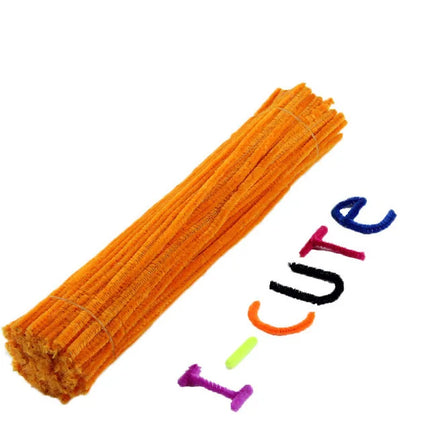 100pcs 30cm Chenille Stems Pipe Cleaners Kids Plush Educational Toy Colorful Pipe Cleaner Toys Handmade DIY Craft Supplies