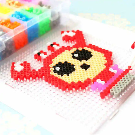 5000pcs 5mm Hama Beads Set – DIY Educational Fuse Beads with Templates, Iron Papers & Tweezers for Kids