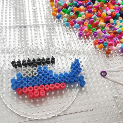 5000pcs 5mm Hama Beads Set – DIY Educational Fuse Beads with Templates, Iron Papers & Tweezers for Kids