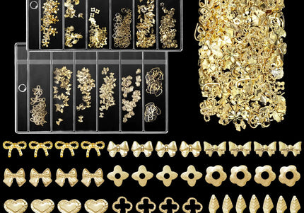 Golden Nail Art Charms Deluxe
