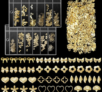 Golden Nail Art Charms Deluxe