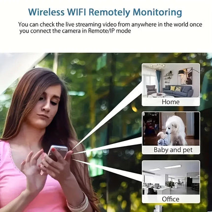 Mini WiFi Security Camera 1080P – Night Vision Baby Monitor & Audio Recorder