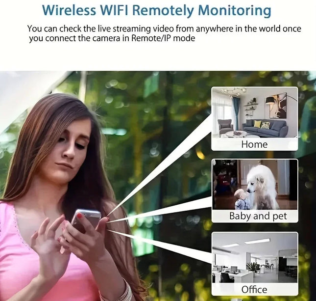 Mini WiFi Security Camera 1080P – Night Vision Baby Monitor & Audio Recorder