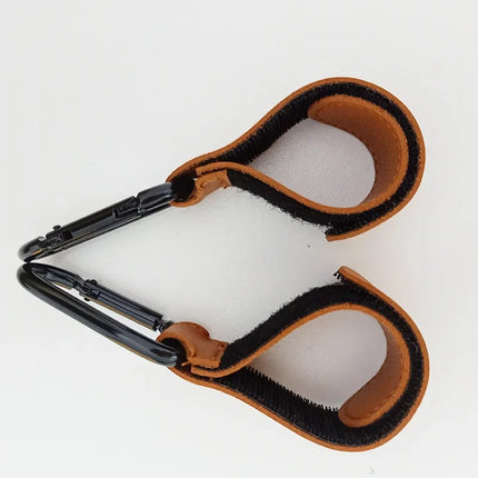 Adjustable Stroller Hook – PU Leather Bag Hanger for Baby Travel