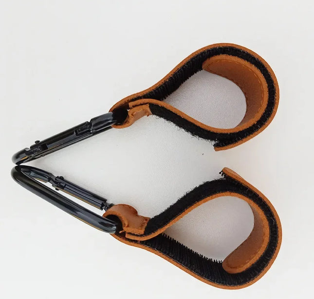 Adjustable Stroller Hook – PU Leather Bag Hanger for Baby Travel