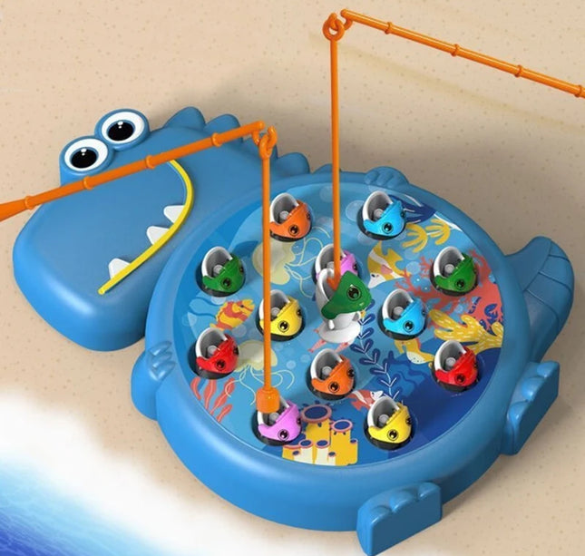 Magnetic Dinosaur Fishing Game – Montessori Toy with Rod for Toddlers & Kids