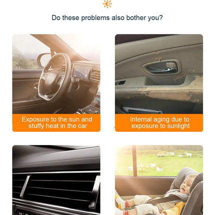 2pcs Car Window Sunshade – SEAMETAL UV Shield Curtains for Front & Rear Windows