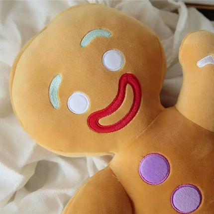 Gingerbread Man Plush Toy – Soft Stuffed Cookie Doll for Room Decoration & Birthday Gifts