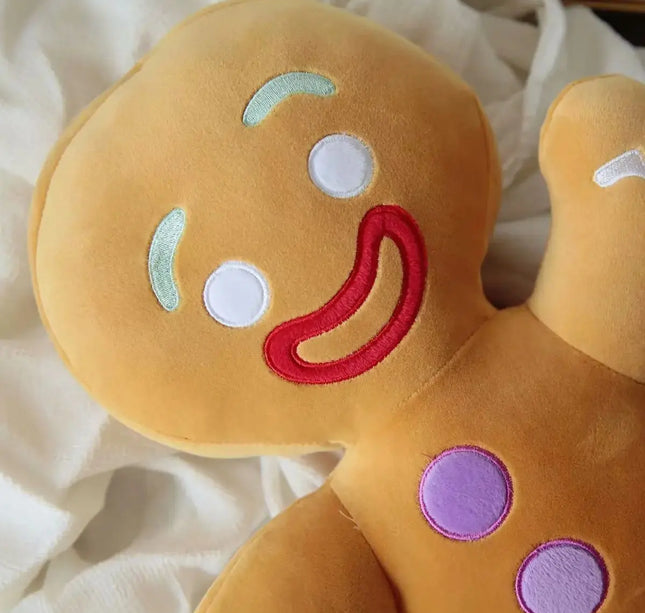 Gingerbread Man Plush Toy – Soft Stuffed Cookie Doll for Room Decoration & Birthday Gifts