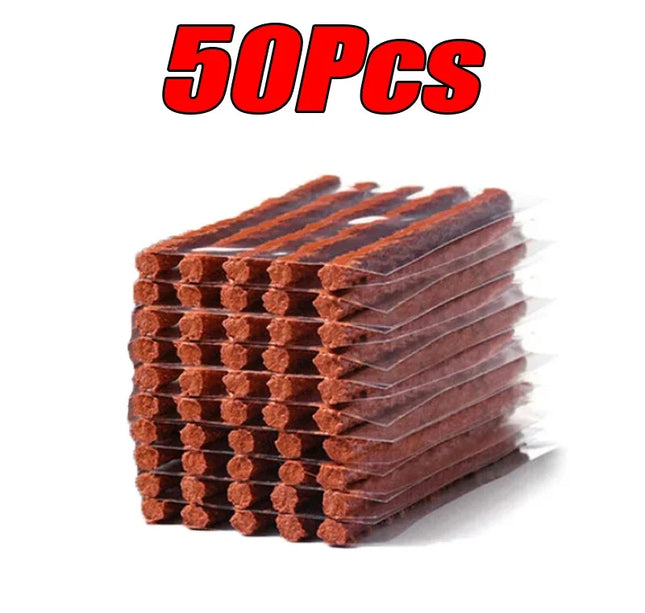 Tubeless Tire Repair Kit – 5–50pcs Plug Tools with Rubber Strips for Car, Truck & Motorcycle