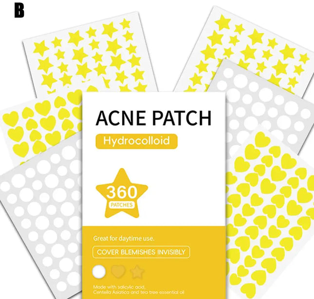 360Pcs Colorful Invisible Pimple Removal Anti-Acne Hydrocolloid Patches Spots Marks Concealer Beauty Makeup Tool Repair Sticker