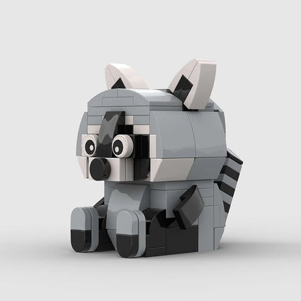 MOC Cute Animal Raccoon Building Blocks Set DIY Educational Building Blocks Araiguma Model Kids Toys Christmas Gifts Boys Girls