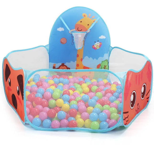 Portable Foldable Ball Pit Tent – Children's Indoor & Outdoor Play Tent with Basket for Holiday Gifts & Educational Fun
