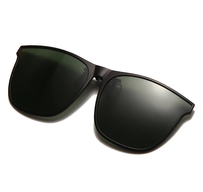 Men's Clip-On Polarized Sunglasses – Vintage Square Photochromic Night Vision Driving Glasses