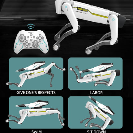 Teeggi RC Intelligent Robot Dog – Multifunctional Bionic Smart Mechanical Pet with Turret Educational Toy Gift