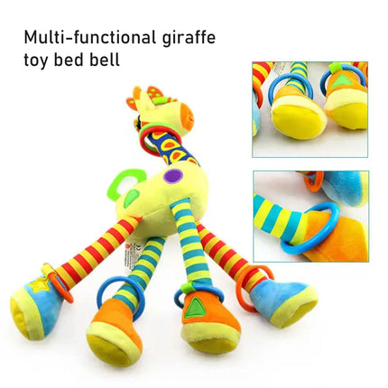 Soft Giraffe Hand Bell Rattle – Plush Hanging Sensory Toy for Baby Walkers, Beds & Early Education