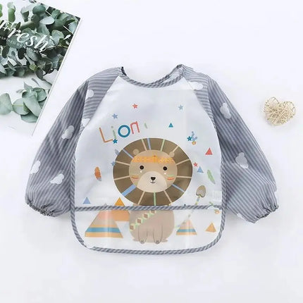 1pc Waterproof Baby Smock – Long Sleeve Bib Apron for Eating & Art