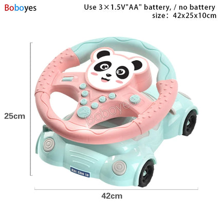 Infant Electric Steering Wheel Toy – Simulation Light & Sound Educational Vocal Toy for Stroller Play